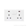 Double Pole Switch Socket Outlets 2Gang power outlet